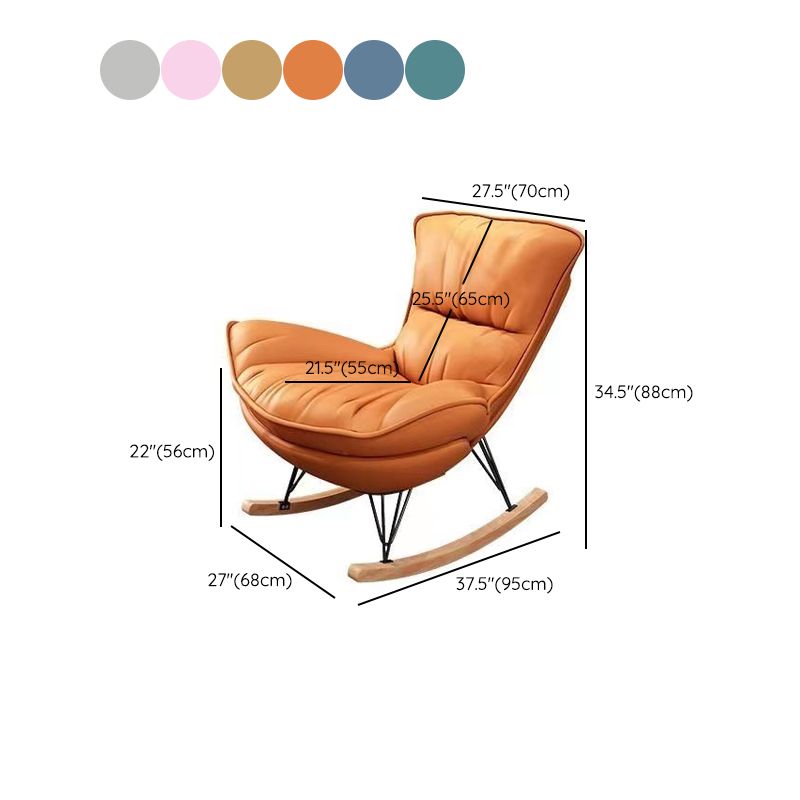 Contemporary Upholstered Leisure Rocking Chair Hotel Chaise Family Lazy Chair