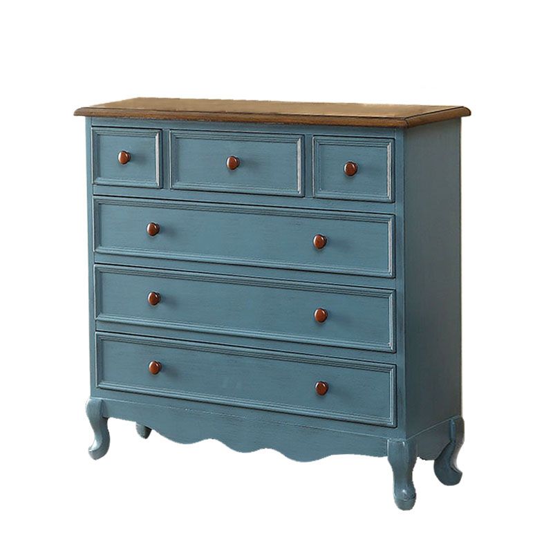 6 - Drawer Wooden Chest, Contemporary Rectangle Accent Chest