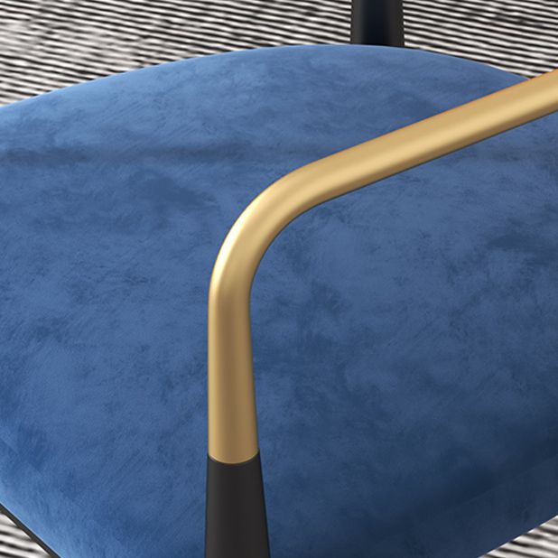 Silla de cocina contemporánea, silla auxiliar con brazo de comedor y patas de metal