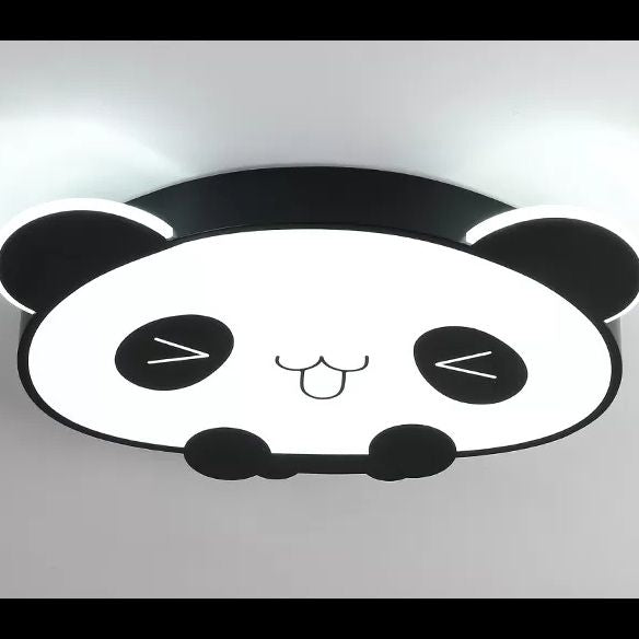 LED Bedroom Ceiling Mount Light Fixture Kids Style Flush Mounted Ceiling Light with Panda Acrylic Shade