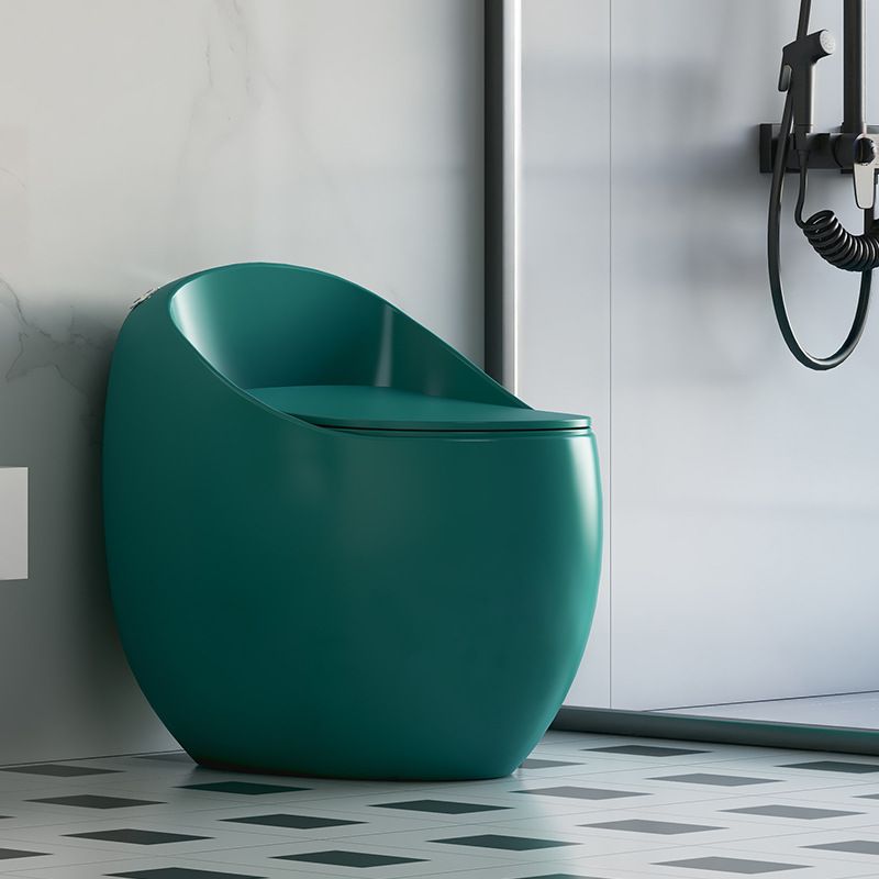 Modern Seat Included One Piece Toilet Round Floor Mounted Toilet Bowl for Washroom