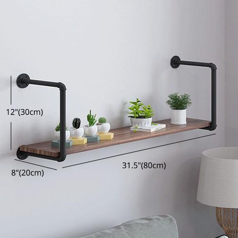 7.87"W Bookshelf Solid Wood Industrial Style Wall Mounted Bookcase for Home Office