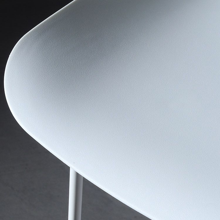 Contemporary Armless Plastic Low Back Bar Stools with Metal Base