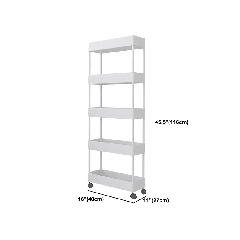 Modern Plastic Bookcase, White, Bookshelf for Any Room, 16" L