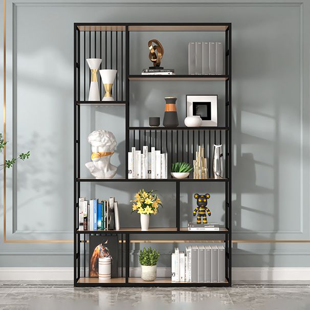 Manufactured Wood Shelf Etagere Bookshelf Modern Iron Frame Bookshelf for Office