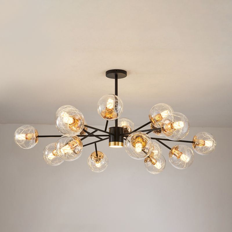Contemporary Wrought Iron Hanging Chandelier Ceiling Hanging Light Fixture