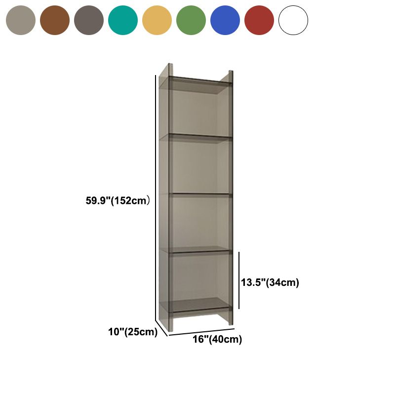 Scandinavian Style Bookshelf 9.84"W Closed Back Bookcase for Home Office Study Room