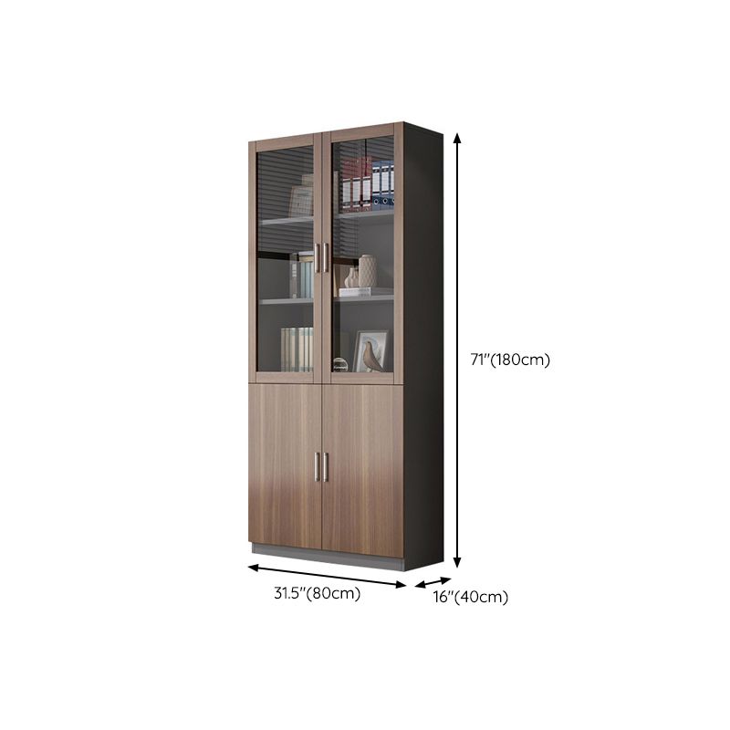 Contemporary Bookcase Closed Back Engineered Wood Vertical Shelf Bookcase