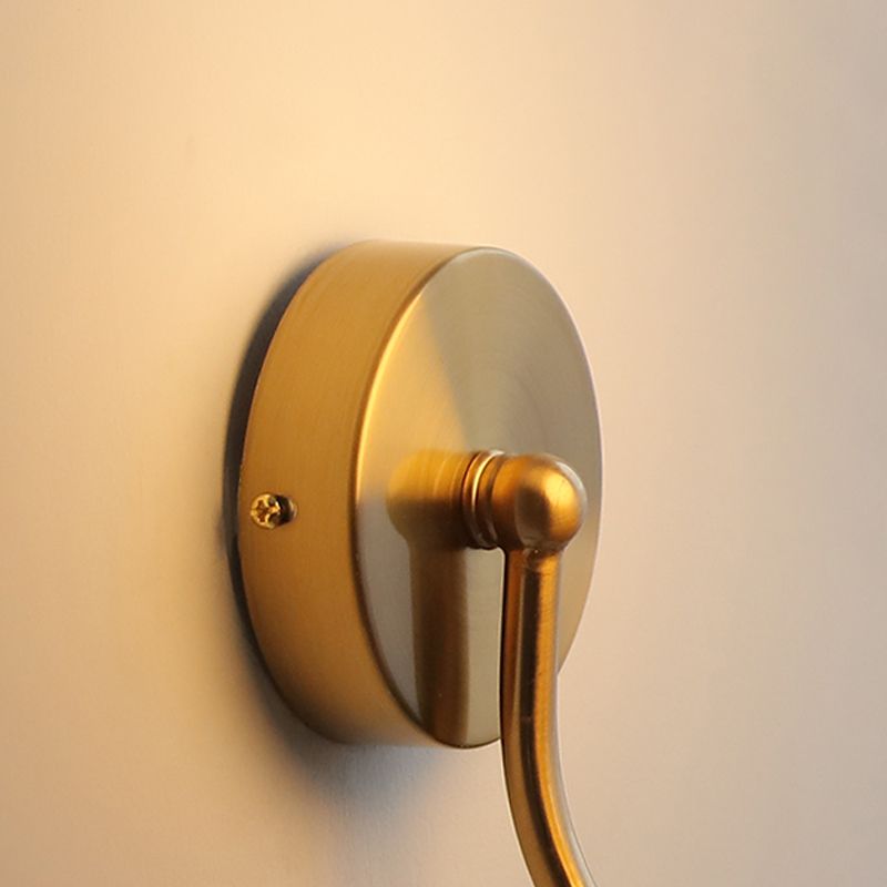 Éclair de paroi de la teinte en verre Style moderne 1 luminaire mural d'éclairage en laiton
