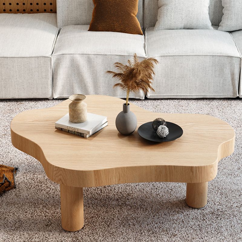 Geometric with Wood Accents Coffee Table Modern 1 Single Cocktail Table