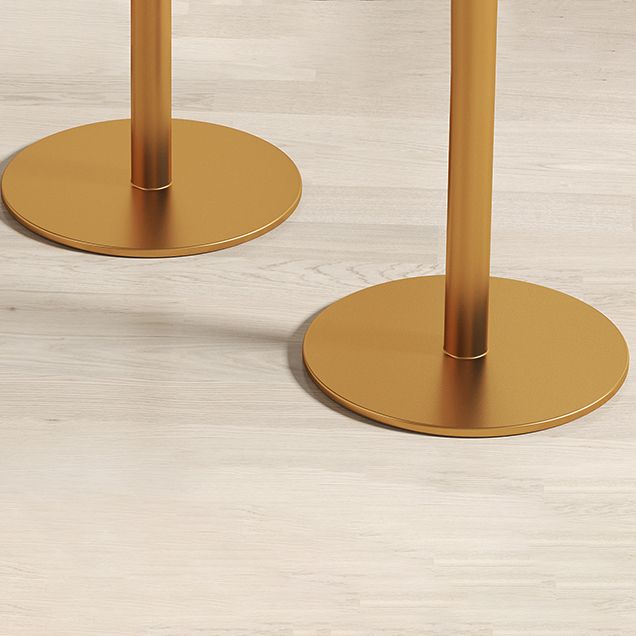 Iron Bar Table Industrial Bar Height Cocktail Table with Pedestal