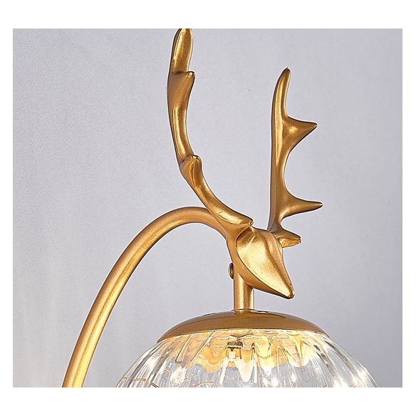 Globe Wall Sconce Gypsophila Style Glass Sconce Wall Light for Bedroom