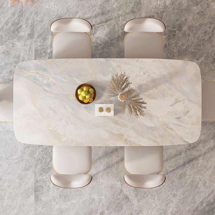 Luxury Sintered Stone Top Dining Set Rectangle 1/4/5/7/9 Pieces Dinette Table Set