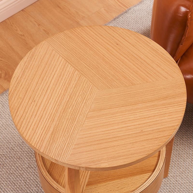 19.6"/23.6"/31.4" Tall 3 Legs End Table Solid Wood Round Side End Table with Drawer