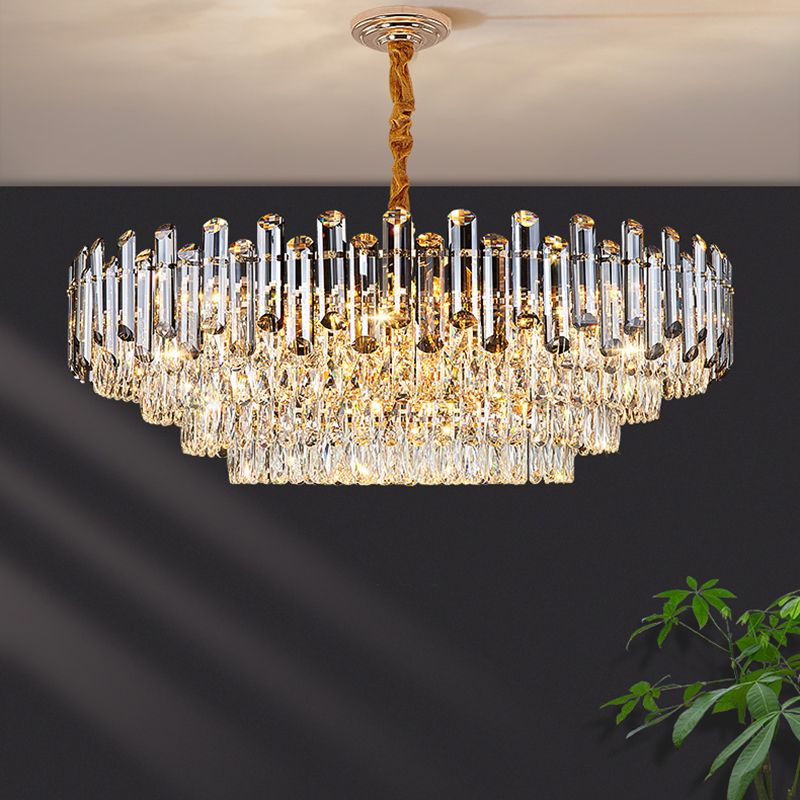 Modern Circular Chandelier Crystal Chandelier Lighting Fixtures For Dining Room