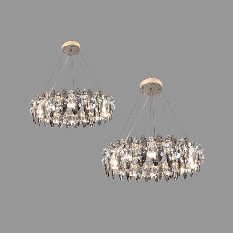 Lámpara de araña de cristal simple de estilo moderno para dormitorio