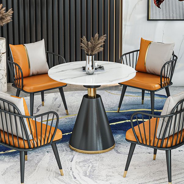 Metal Modern Round Indoor Table Sintered Stone Table for Kitchen