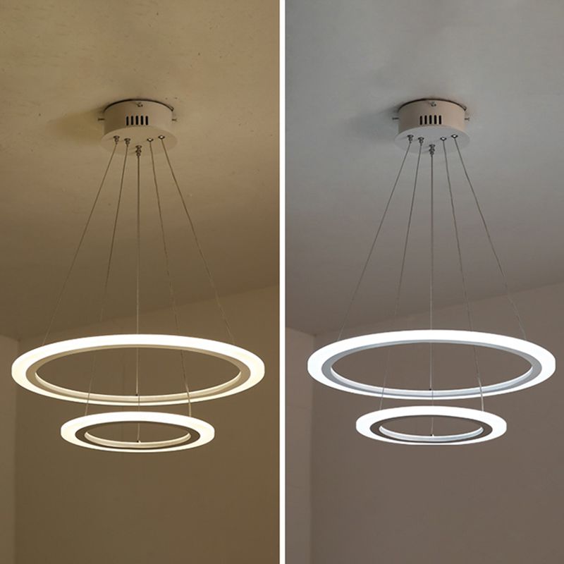 Moderne minimalisme -stijl LED hanger kroonluchter licht acryl hanger verlichting voor woonkamer