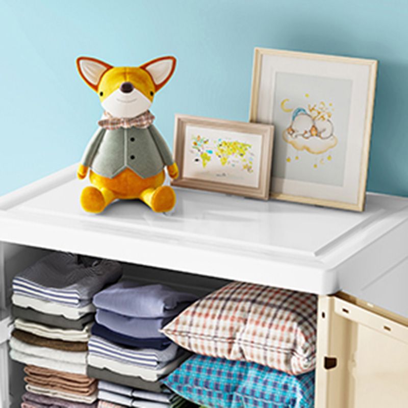 Plastic Wardrobe Teen Style Simple Rectangular Bedroom Wardrobe Closet