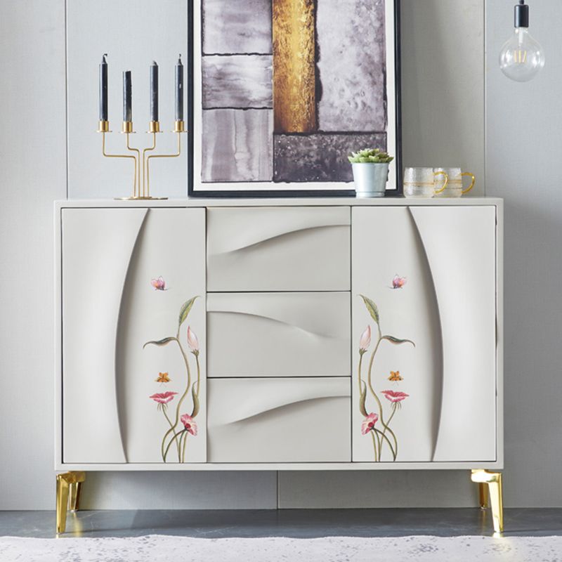 Classic Glam Horizontal Combo Dresser Wood Storage Chest Dresser for Bedroom