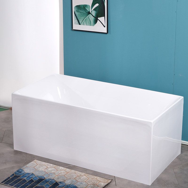 Soaking Freestanding Bath Tub Modern Style Acrylic Bathroom Bathtub