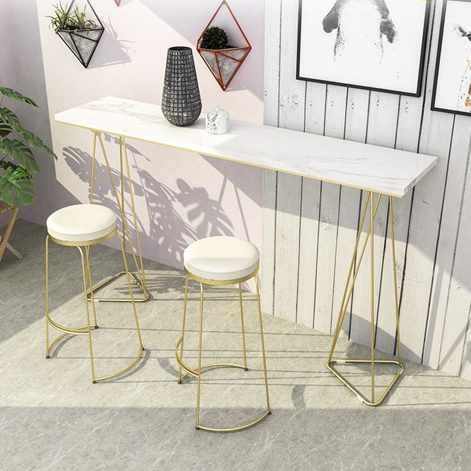 Double Pedestal Counter Set 1/2/3 Pieces Glam Rectangle Bar Pub Table Set