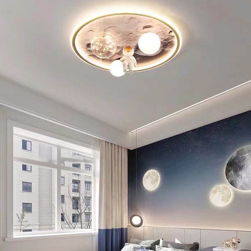 LED Acrylic Shaded Ceiling Light Children Flush Mount Lighting for Foyer