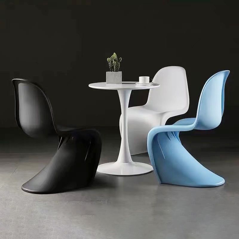 Sedia da pranzo in plastica in plastica in plastica scandinava sedia posteriore solido per casa