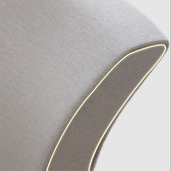 Silla de comedor de lino de estilo contemporáneo, silla tapizada con respaldo sólido individual
