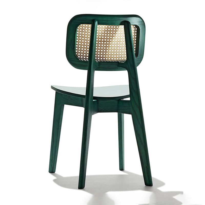 Contemporary Open Back Chair Solid Wood Dining Side Chair for Indoor