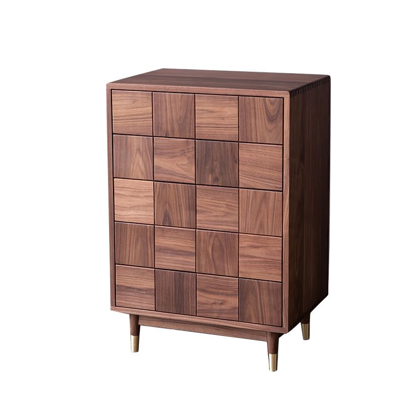 37.40" Tall Wood Accent Cabinet 5-Drawer Rectangular Accent Chest