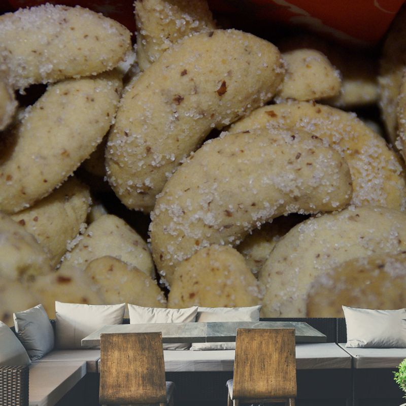 Dessert Mural Decal Modern Water Resistant Wall Covering for Bakery Interior