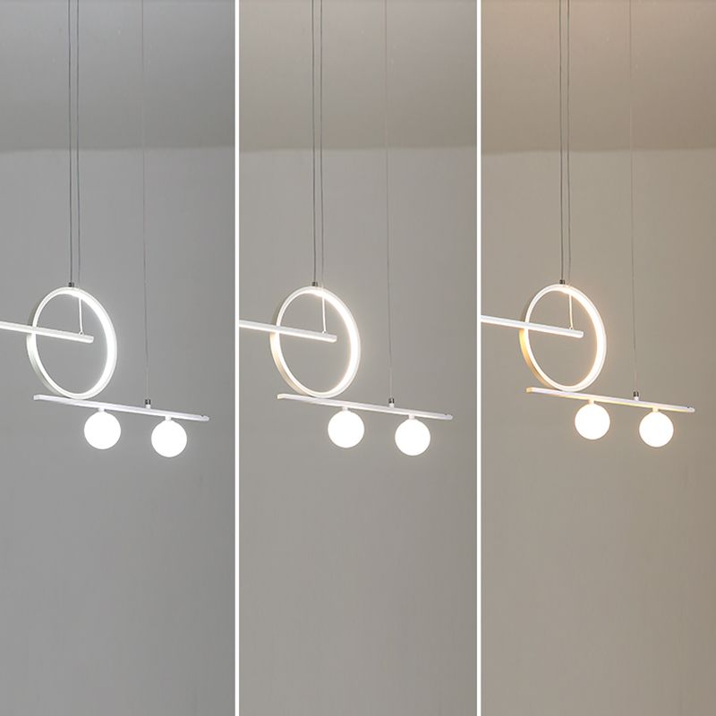 Linear Dining Room Island Light 4-Light Minimalist Hanging Light