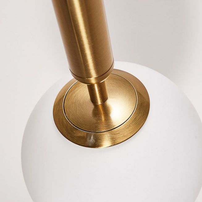 Modern Minimalist Design Globe Hanging Lamp Opal Frosted Glass Shade 1 Light Pendant Light