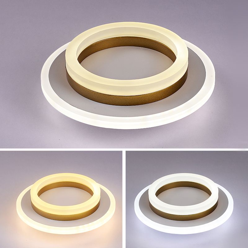 Lámpara de techo empotrada con forma geométrica de metal Lámparas de techo empotradas modernas de 2 luces