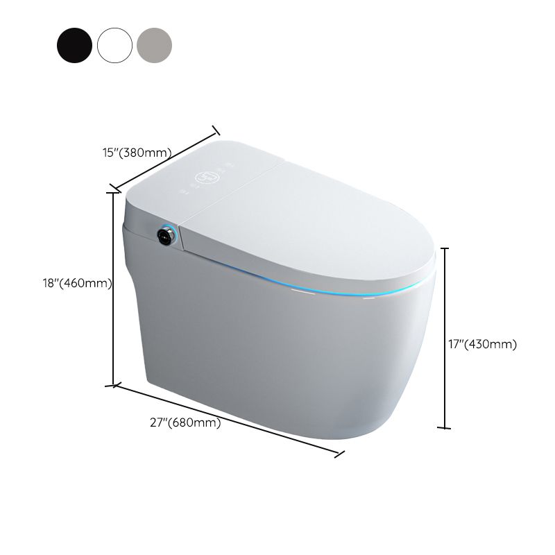 Modern One-Piece Flush Toilet Floor Mount Urine Toilet with Seat for Washroom