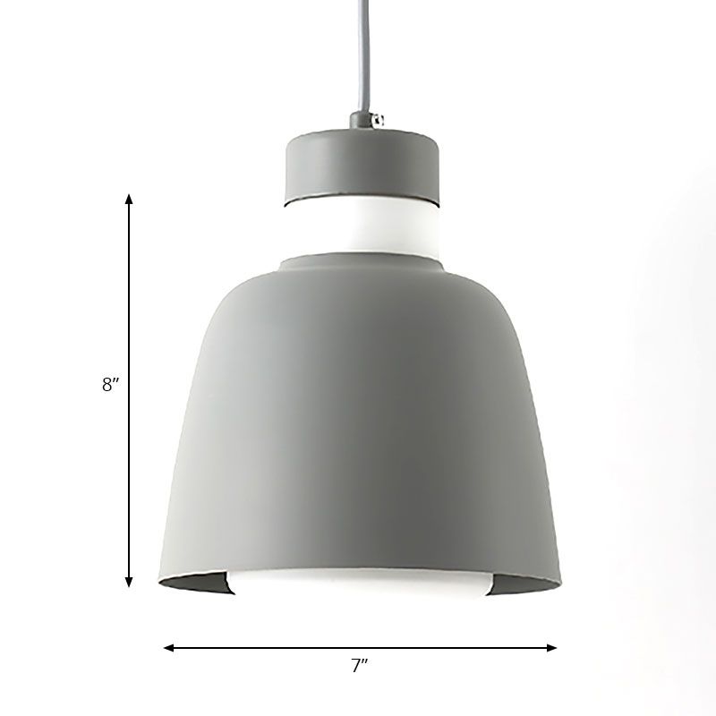 Black/Pink/Yellow Bell Ceiling Pendant Light Modernism 1 Light Metal Hanging Lamp Kit