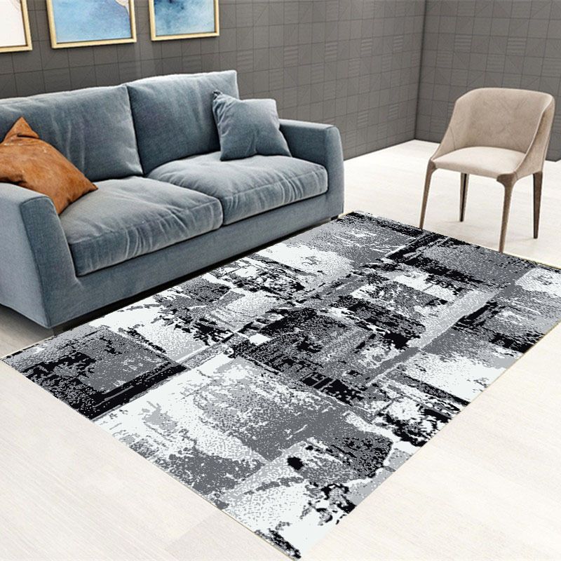 Yellow Modern Carpet Polyester Graphic Carpet Non-Slip Backing Carpet for Home Decor