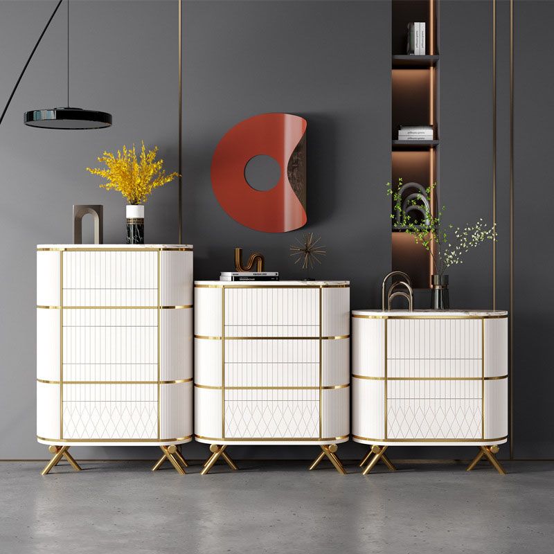 Glam Lingerie Chest Stone Vertical Storage Chest with Drawers for Bedroom