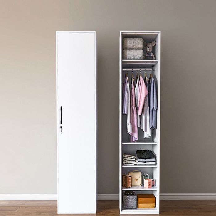 Modern Style Wardrobe Armoire Steel Home Wardrobe with Shelves