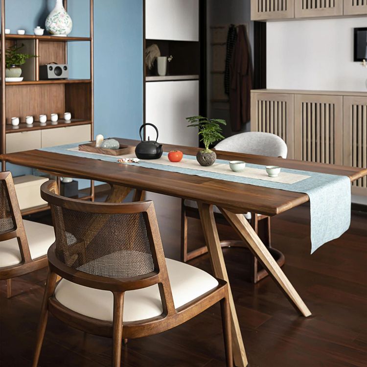 Contemporary Style Chair Wood Open Back Dining Room Chair for Dining Room