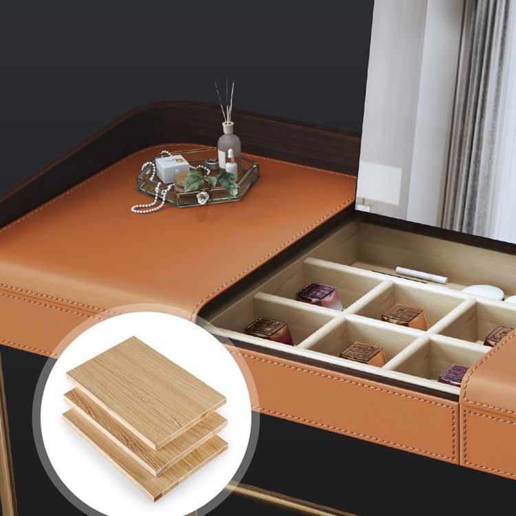 Glam 17.72" Wide Wooden Makeup Vanity with 2 Drawers for Bedroom
