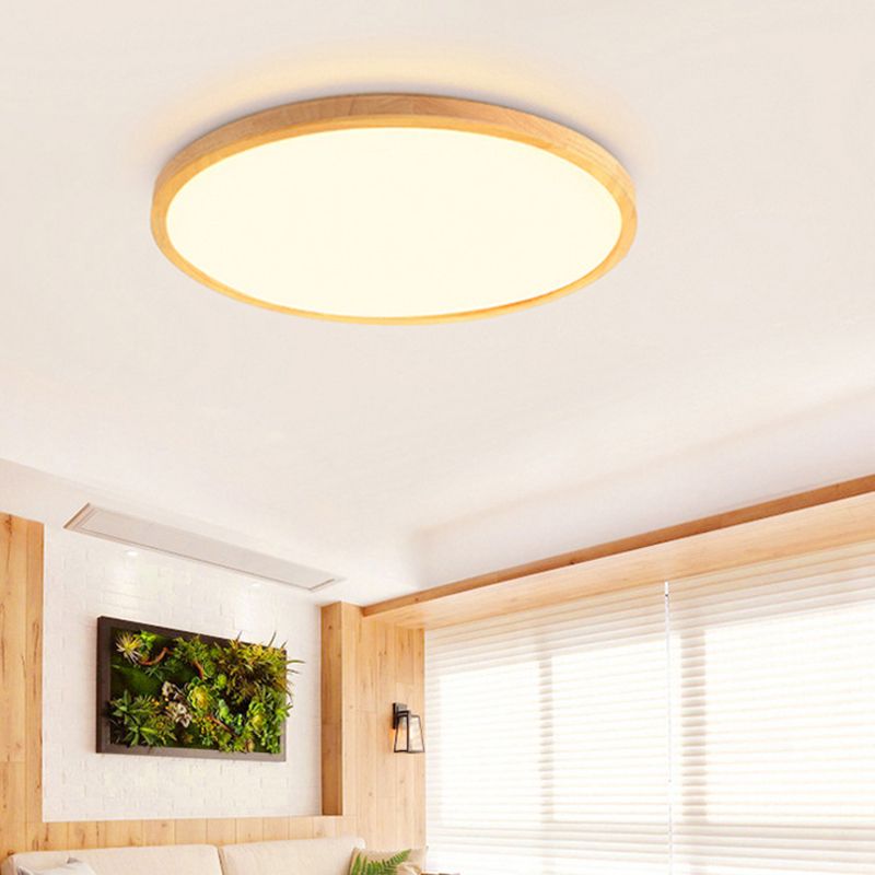 Circular Flush Mount Light Fixture Modern Wood Flush Mount