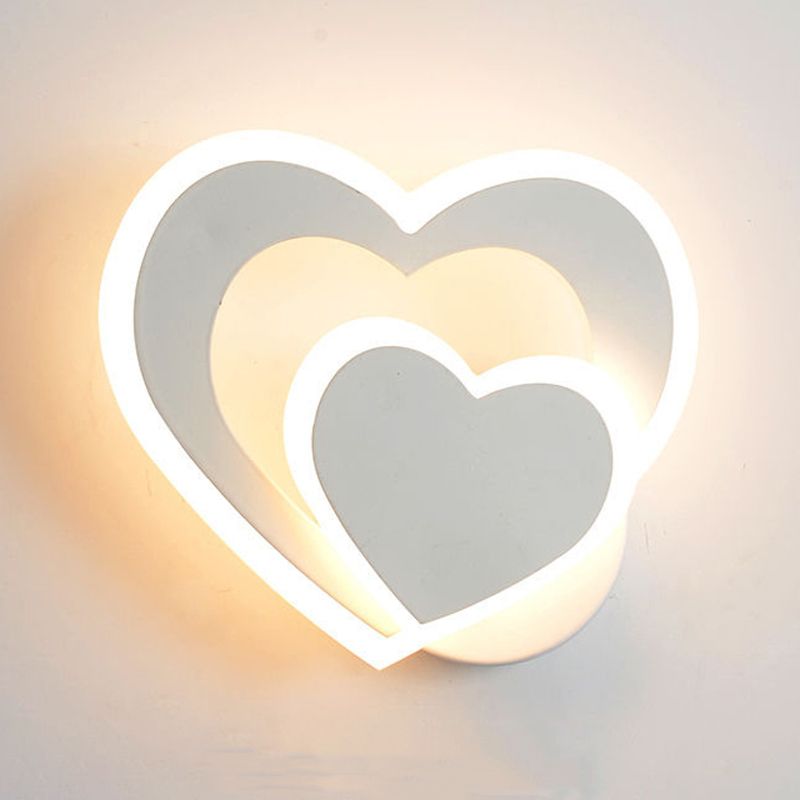 Modern Style Geometric Wall Mounted Lamps Metal 2 Lights Wall Lights