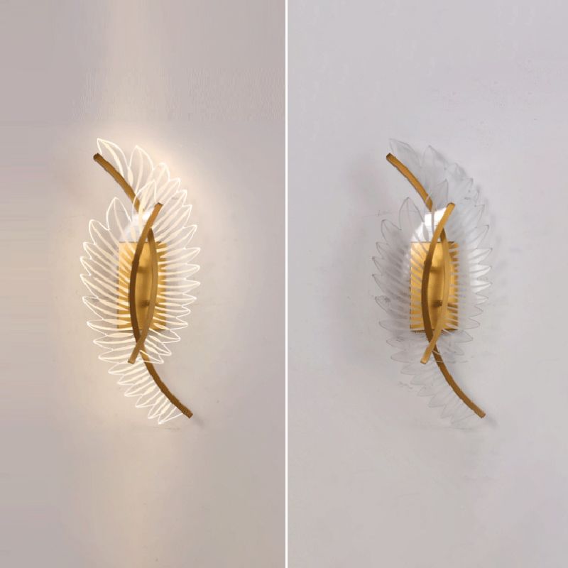 Unique Shape Wall Mounted Light Fixture Modern Wall Mounted Lighting in Gold