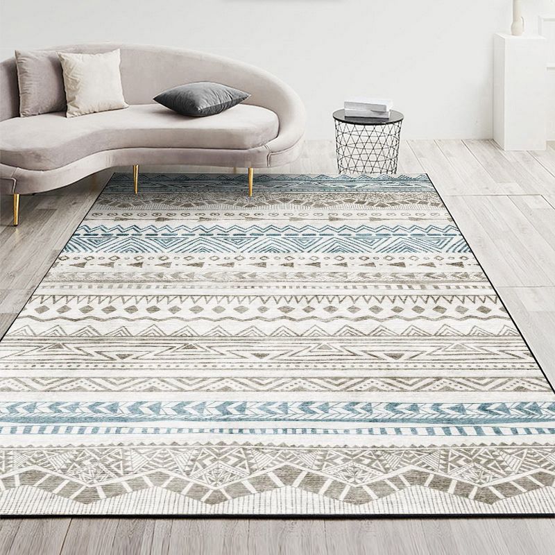 Orange Modern Carpet Polyester Circle Carpet Washable Carpet for Living Room