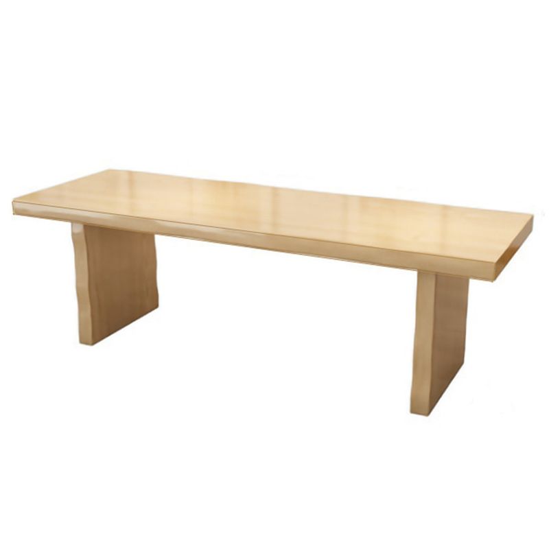 Glam Style Wooden Dining Table Rectangle Table with Wooden Legs for Home Use