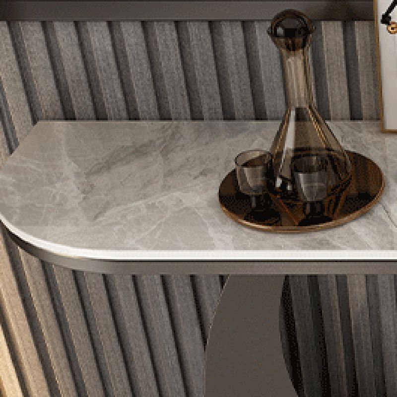 Stain Resistant Slate/metal Glam Abstract Console Table for Hall