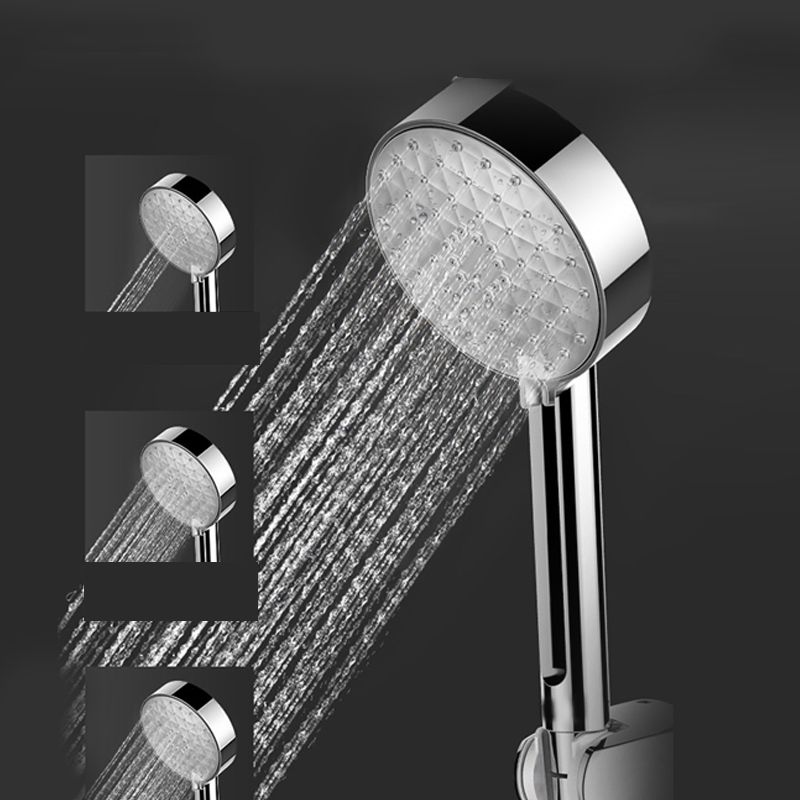 Round Self-Cleaning Hand Shower Adjustable Spray Pattern Wall-Mount Hand Shower