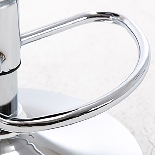 Contemporary Metal Barstool Faux Leather Counter Stool With Chrome Base